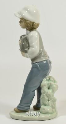 Lovely Lladro Nao Figure Best Buddies Boy With Puppy 1135