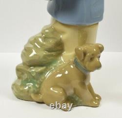 Lovely Lladro Nao Figure Travelling Girl 02001038 Girl and Puppy