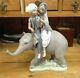 Lovely Rare Lladro Hindu Children on Elephant 5352 Porcelain Figurine SU1870