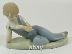 Lovely Retired Early Lladro Nao Figure Child With Harmonica 0166