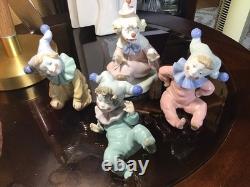 NAO-1985 BY LLADRO figurines Now you see it Jesters, Jangles, Pierrot-4 PCS. SET
