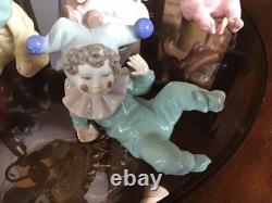 NAO-1985 BY LLADRO figurines Now you see it Jesters, Jangles, Pierrot-4 PCS. SET