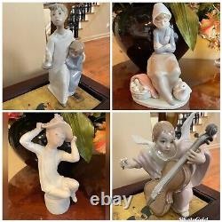NAO BY LLADRO, GIRL PLAYING VIOLIN #1034, Figure'86 -EXC CONDITION First Solo