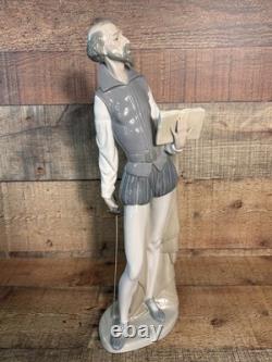 NAO BY Lladro #305 Don Quixote Reading With Sword 14.5 Made in Spain