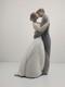 NAO By LLADRO #1613 A Kiss Forever Love Bride & Groom Bridal Cake Topper Decor
