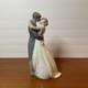 NAO By LLADRO #1613 A Kiss Forever Love Bride & Groom Cake Topper 9 in