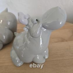 NAO By LLADRO SPAIN porcelain figurines HIPPOS IN LOVE 1998 Hippopotamus Pair