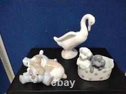 NAO By Lladro Hand Made In Spain China Figures X 3 Collectable Figurines