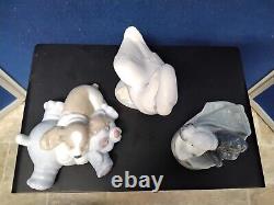 NAO By Lladro Hand Made In Spain China Figures X 3 Collectable Figurines