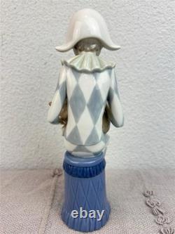 NAO By Lladro Harlequin with Cat Porcelain Figure Boy Collectable Gift Jester