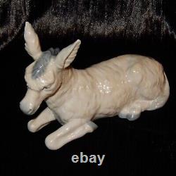 NAO By Lladro Nativity DONKEY Mule Resting Animal Figure Porcelain Spain