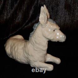 NAO By Lladro Nativity DONKEY Mule Resting Animal Figure Porcelain Spain