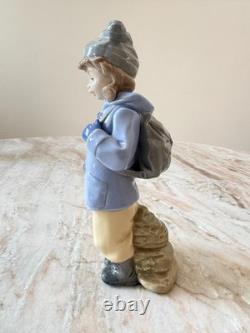 NAO Daisa by Lladro Girl with Dog #1038 Made in Spain 1987 7.5 Figurine