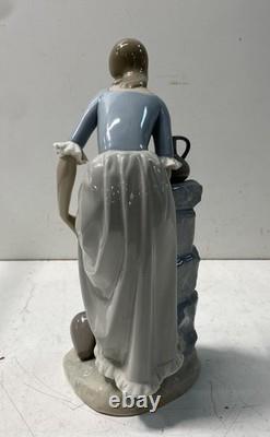 NAO Hand Made In Spain Porcelain Figurine Woman Leaning with Water Pitcher 14