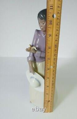NAO Hand Made by LLADRO Bird's Flight Girl Young Lady Figurine Porcelain 10.75