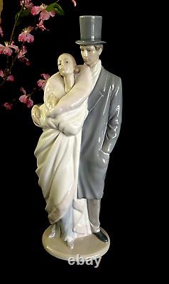 NAO LLADRO SOCIETY COUPLE Porcelain Figure SPAIN VINTAGE RARE 14H