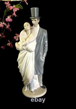 NAO LLADRO SOCIETY COUPLE Porcelain Figure SPAIN VINTAGE RARE 14H