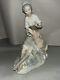 NAO LLADRO Woman & Dog 9 Porcelain Figurine MINT