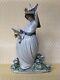 NAO LLADRO porcelain figure girls with pigeons 1984 excellent condition