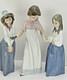 NAO Lladro 3 Figurines 1998 Spain 1155 Light the way How Pretty too cute