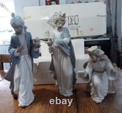 NAO Lladro 3 Kings Nativity Figures withBoxes