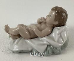 NAO Lladro Baby Jesus Nativity Glazed Porcelain Figure 0312 Hand Made Spain