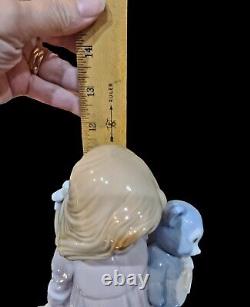 NAO Lladro Bianca & Her Bear Figurine Girl Teddy Bear Spain Porcelain 1978 RARE