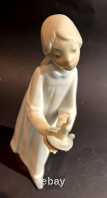 NAO / Lladro Figure Girl with Candle Glossy Finish about 8-1/4 tall