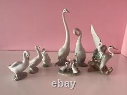 NAO Lladro Geese And Heron figures