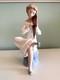 NAO Lladro Girl Combing Hair Porcelain Figurine Spain 9 Seated Woman