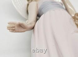 NAO Lladro Girl with Basket of Flowers Figurine 12 Tall Ceramic Woman Retired