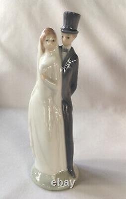 NAO Lladro Just Married Bride Groom 6 Figure Wedding Couple Cake Topper MIB