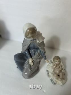 NAO Lladro Nativity Set 3pc Holy Family Figures Spain Porcelain Joseph No Staff