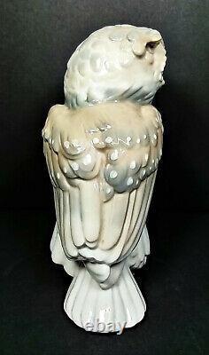NAO Lladro Short Eared Owl Porcelain Figure Gray & White 6 1/2 1976 Spain