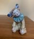 NAO Lladro Small Jester Kneeling Clown JOY Figurine Retired Blue Hat Ruffle