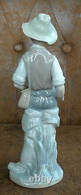 NAO Lladro Spain Porcelain Figurine Boy In Fishing Boots/Made in Spain