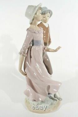 NAO Lladro Spain XXL Porcelain Figurine ° Biedermeier Pair of 1978