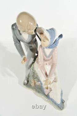 NAO Lladro Spain XXL porcelain figurine ° Biedermeier couple 1984 ° flowers cavalier