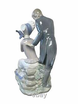 NAO Lladro Spanish XXL Porcelain Figure ° Biedermeier couple 1984 °