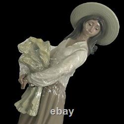 NAO Lladro Woman Holding Wheat Figurine Handmade