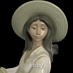 NAO Lladro Woman Holding Wheat Figurine Handmade