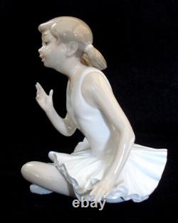 NAO Porcelain Attentive Ballet Dancer Seated Ballerina Figurine # 0146 Mint