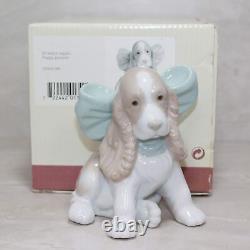 NAO Puppy Present. Porcelain Puppy Figure