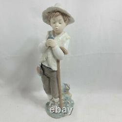 NAO Shepherd Boy With Bird Figure Made in Spain by Lladro