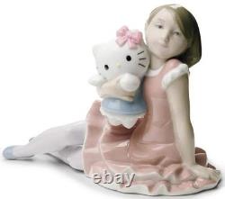 NAO Sister Brand Lladro Girl Stay By My Side Hello Kitty Sanrio Figure 5.5