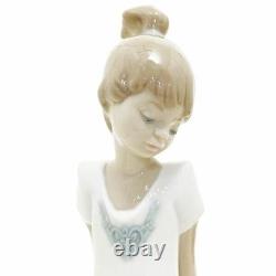 NAO Spring Girl Bird Basket Pottery Doll Figure 17cm
