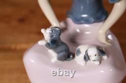 NAO by LLADRO Spain Figure Girl with Puppies Girls with Dogs with Signature #P