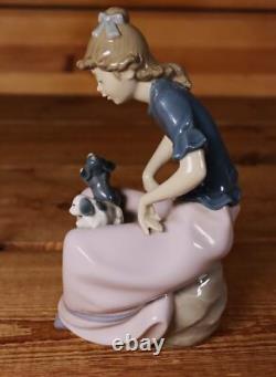NAO by LLADRO Spain Figure Girl with Puppies Girls with Dogs with Signature #P