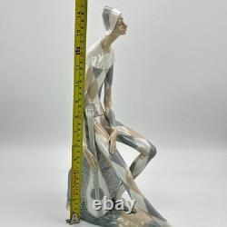 NAO by Lladro 0028 Sad Harlequin with Mandolin Figurine Spain 37 Cm