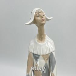 NAO by Lladro 0028 Sad Harlequin with Mandolin Figurine Spain 37 Cm